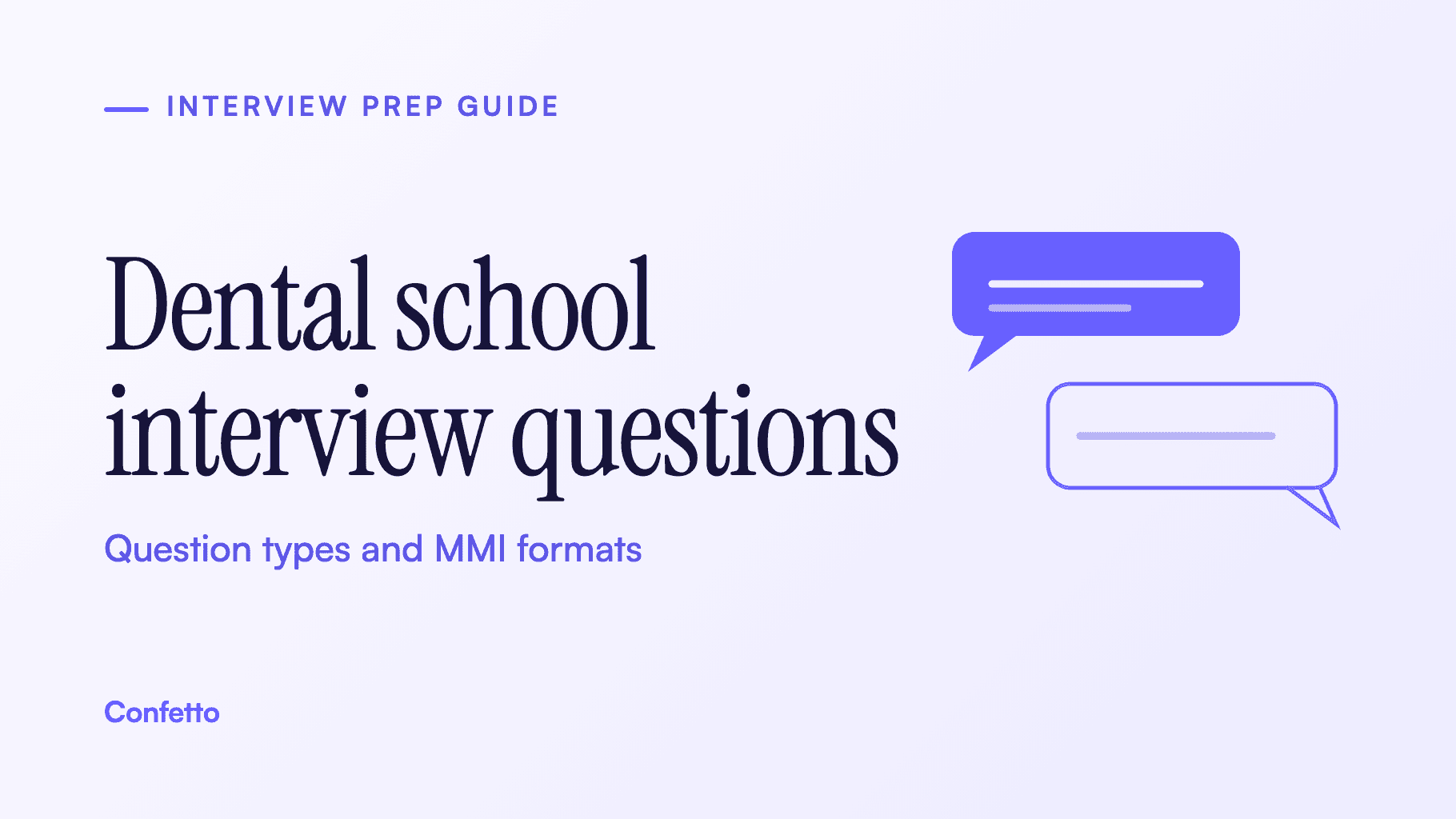 Title card: Dental school interview questions, question types and MMI formats