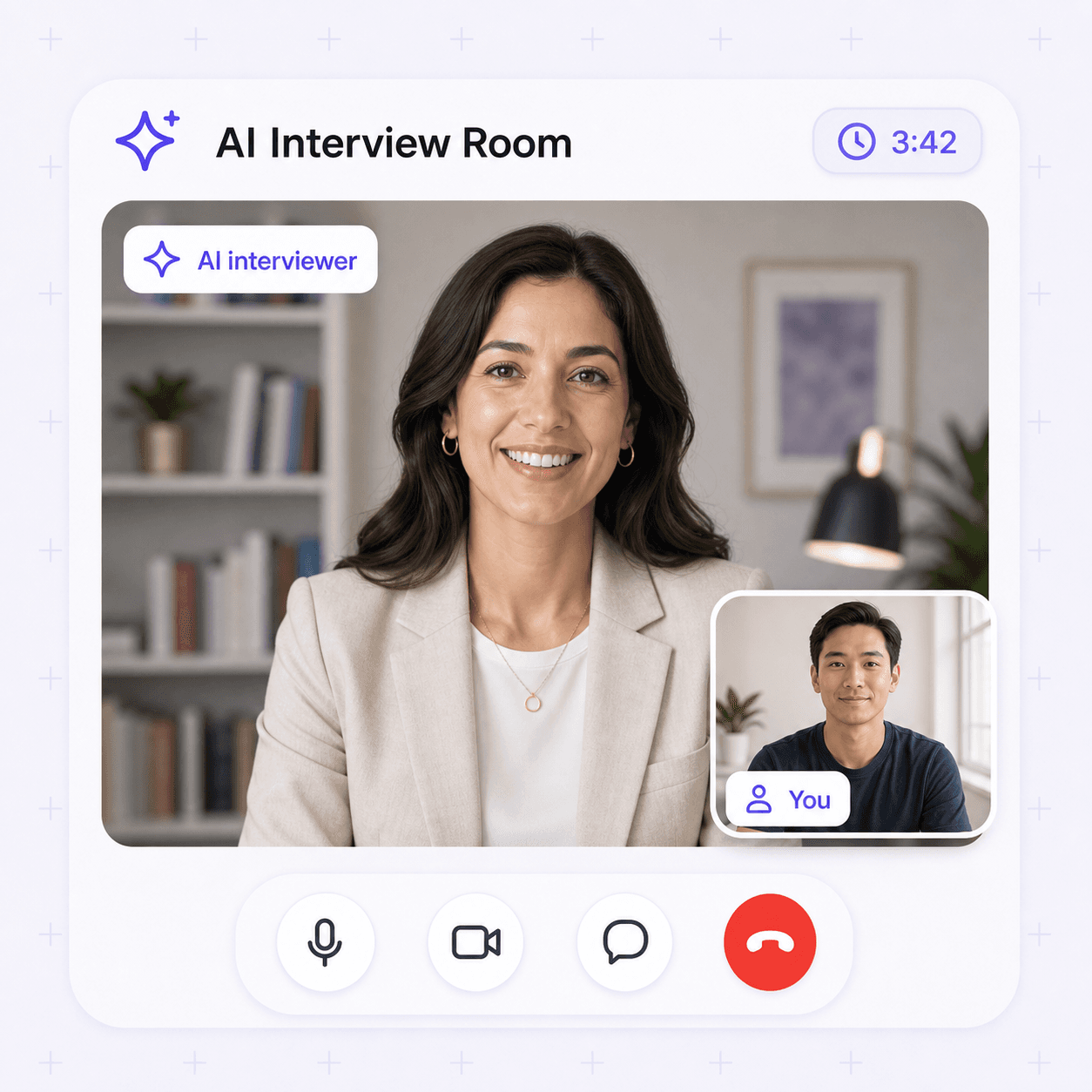 Interview room UI