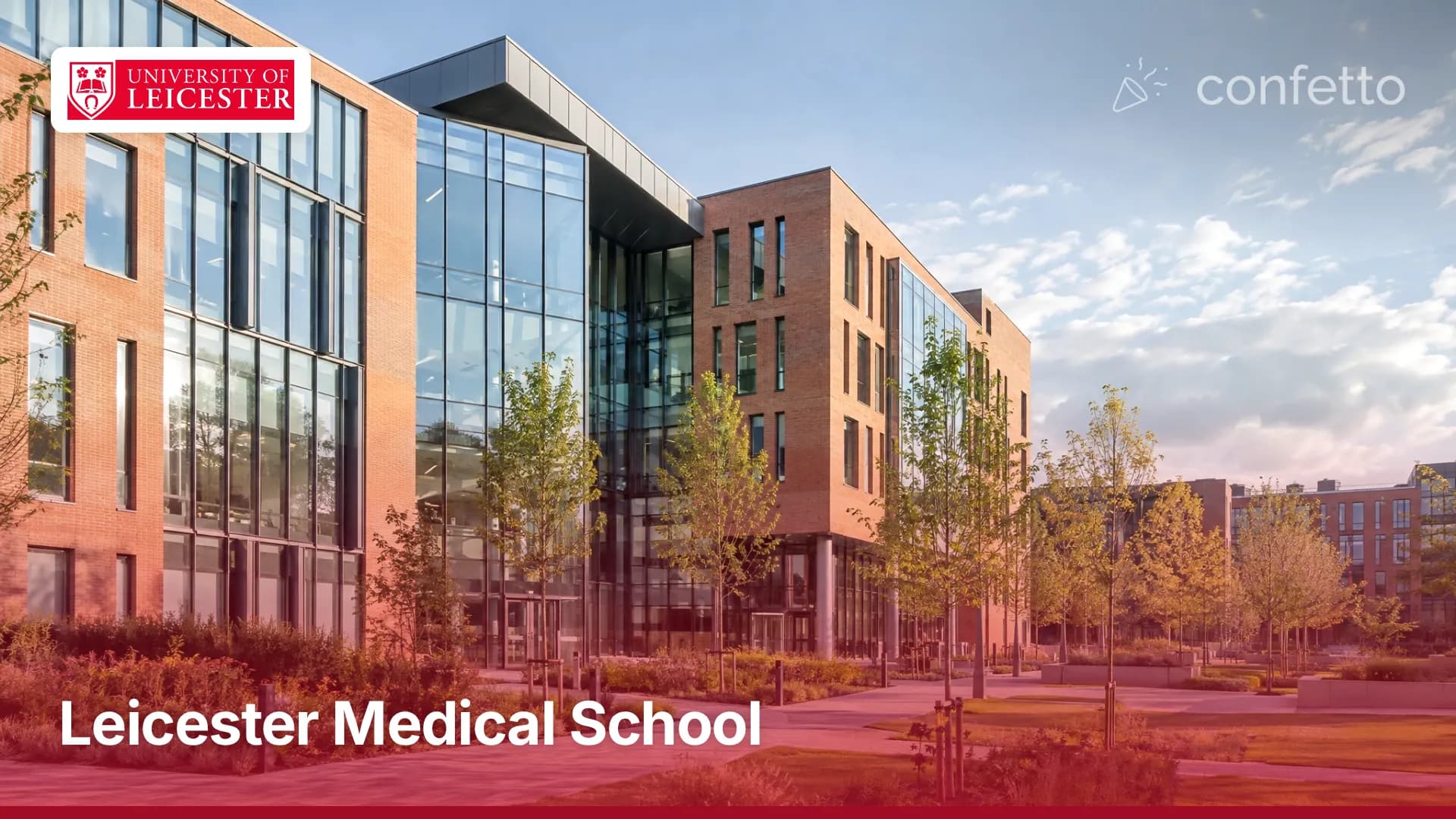 Illustration of a medical school campus, Leicester Medical School
