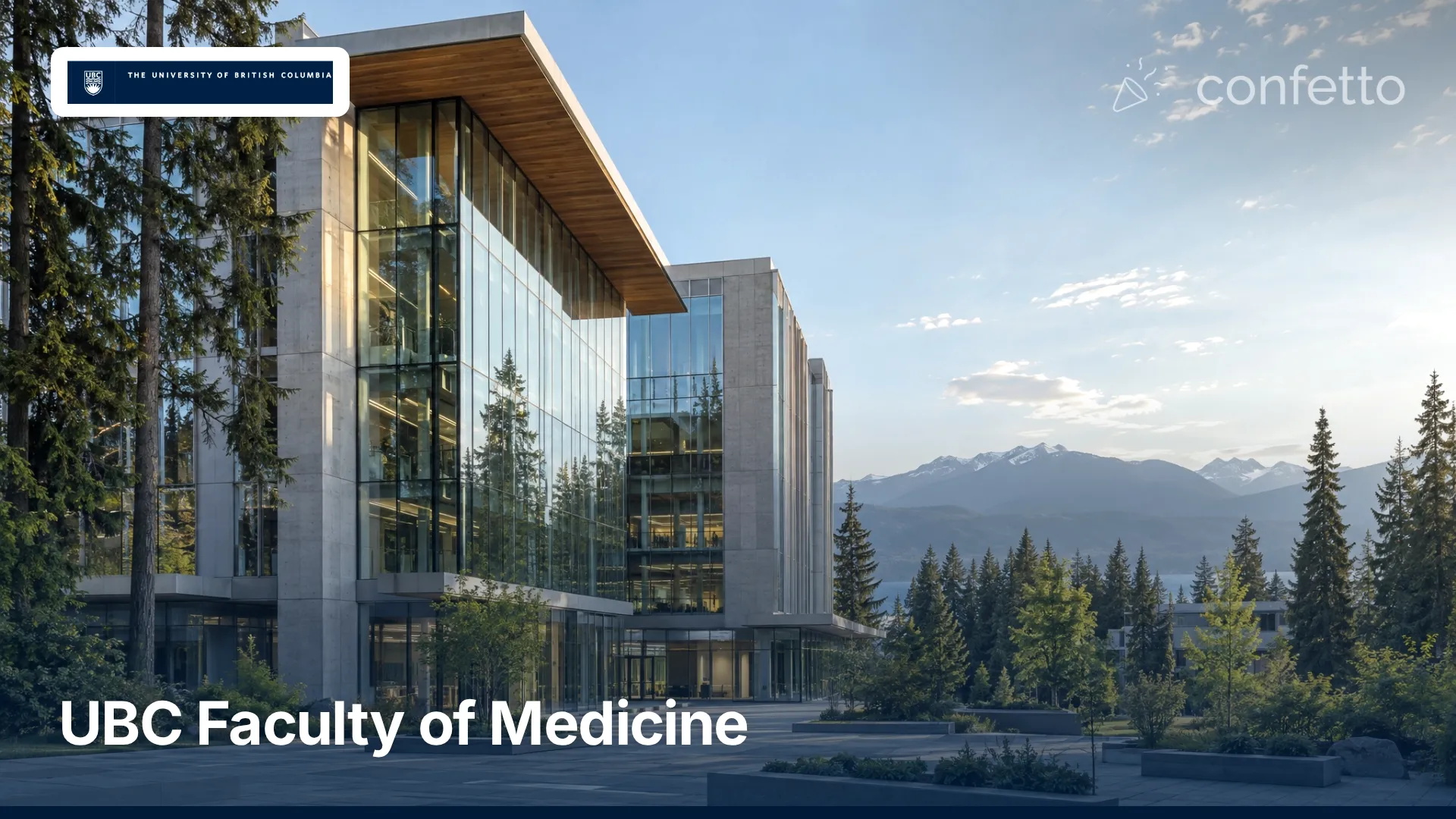 Illustration of a medical school campus, UBC Faculty of Medicine