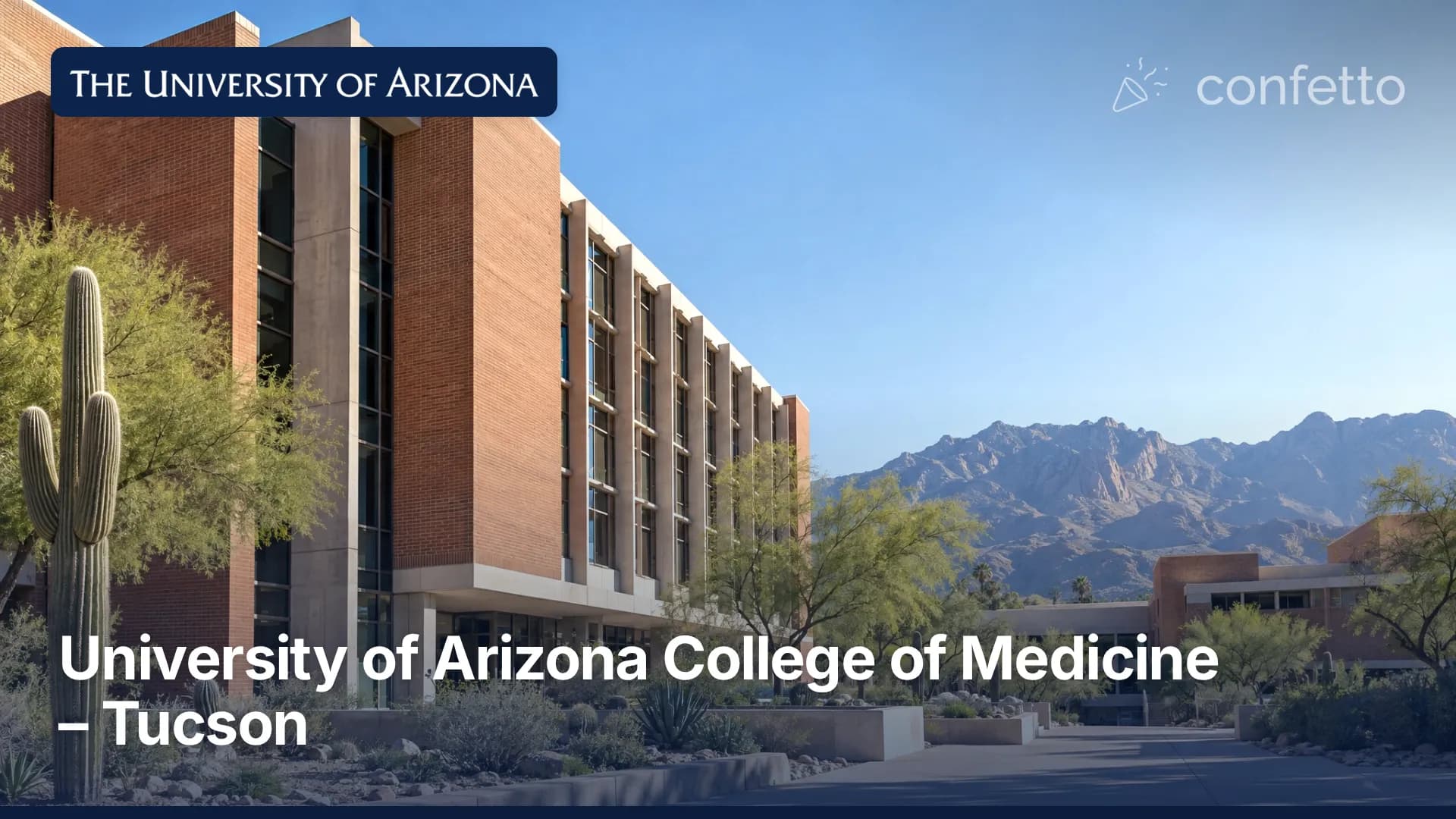 Illustration of a medical school campus, University of Arizona College of Medicine – Tucson