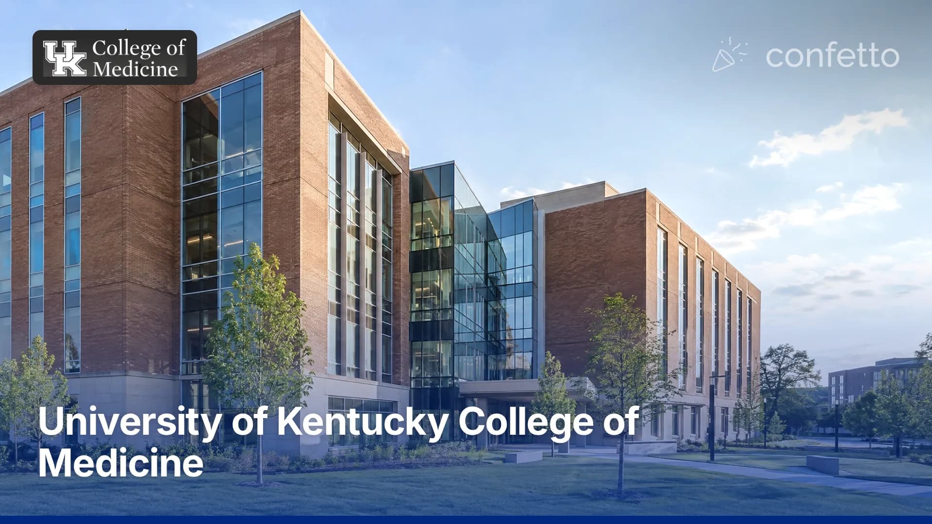 Illustration of a medical school campus, University of Kentucky College of Medicine