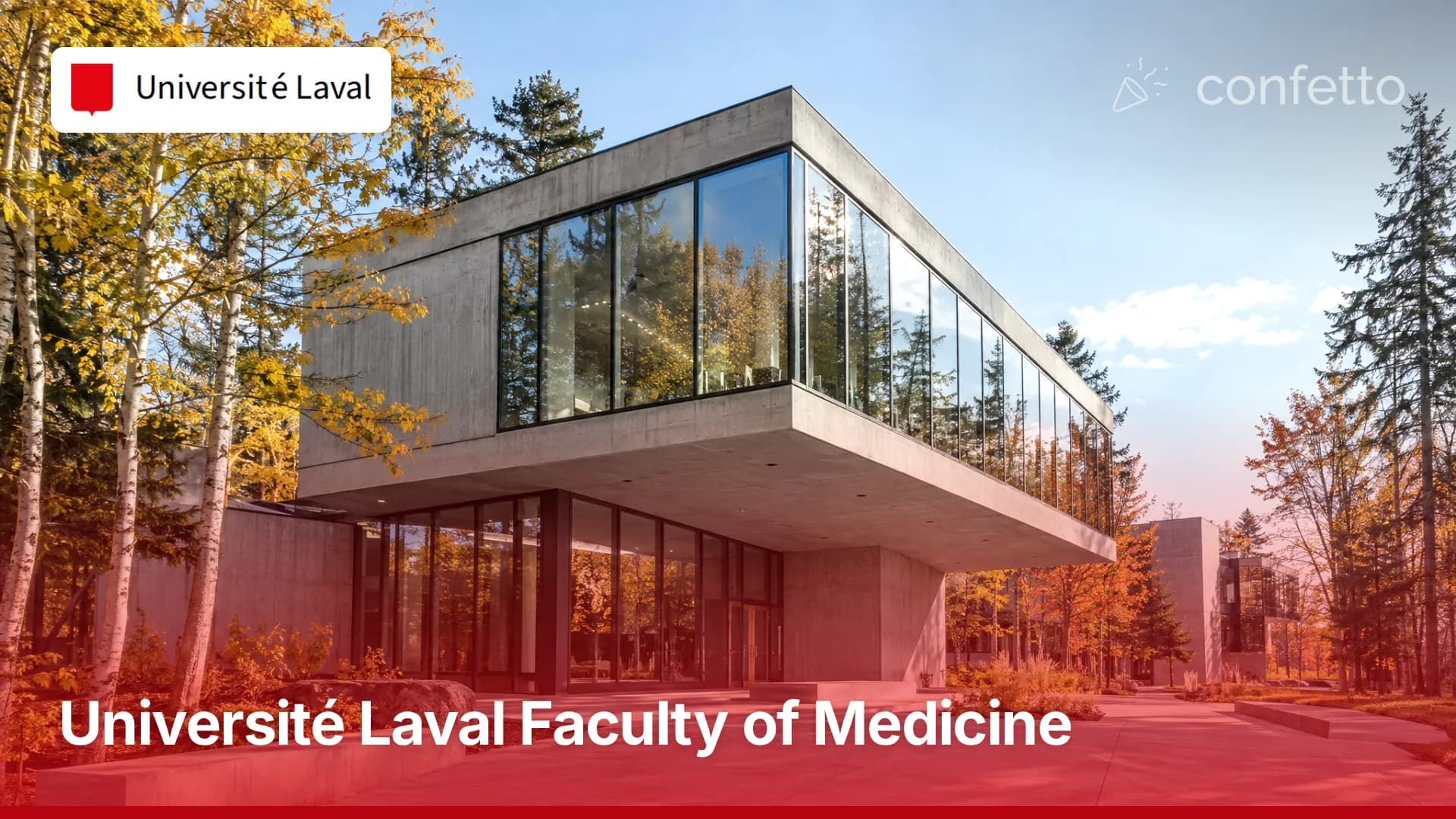 Illustration of a medical school campus, Université Laval Faculty of Medicine