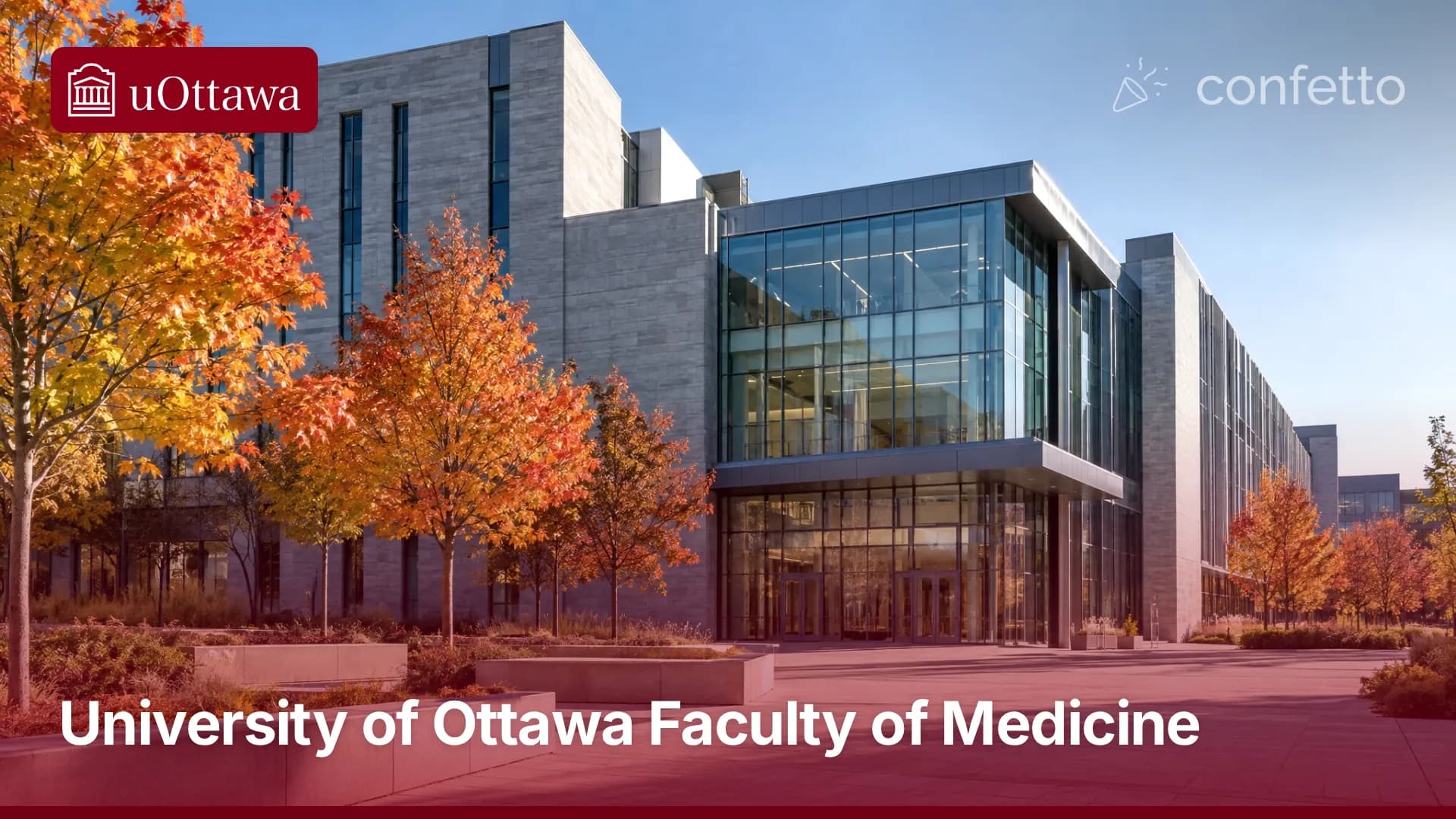 Illustration of a medical school campus, University of Ottawa Faculty of Medicine