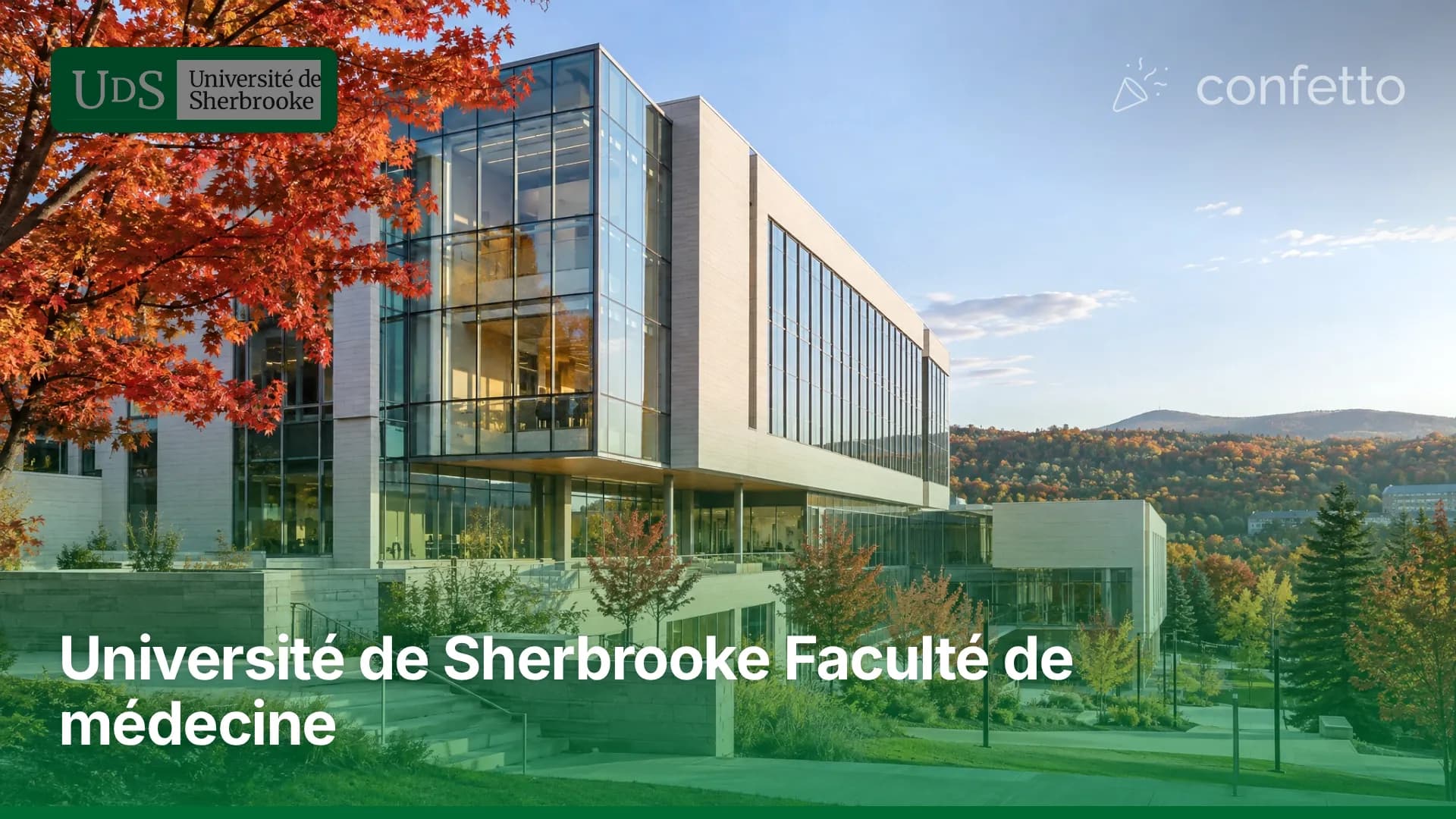 Illustration of a medical school campus, Université de Sherbrooke Faculté de médecine