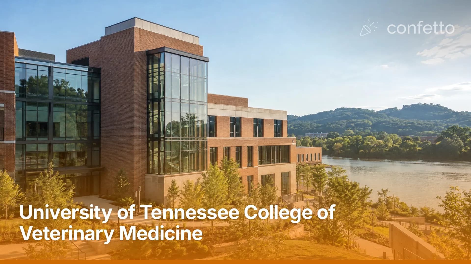 Illustration of a medical school campus, University of Tennessee College of Veterinary Medicine