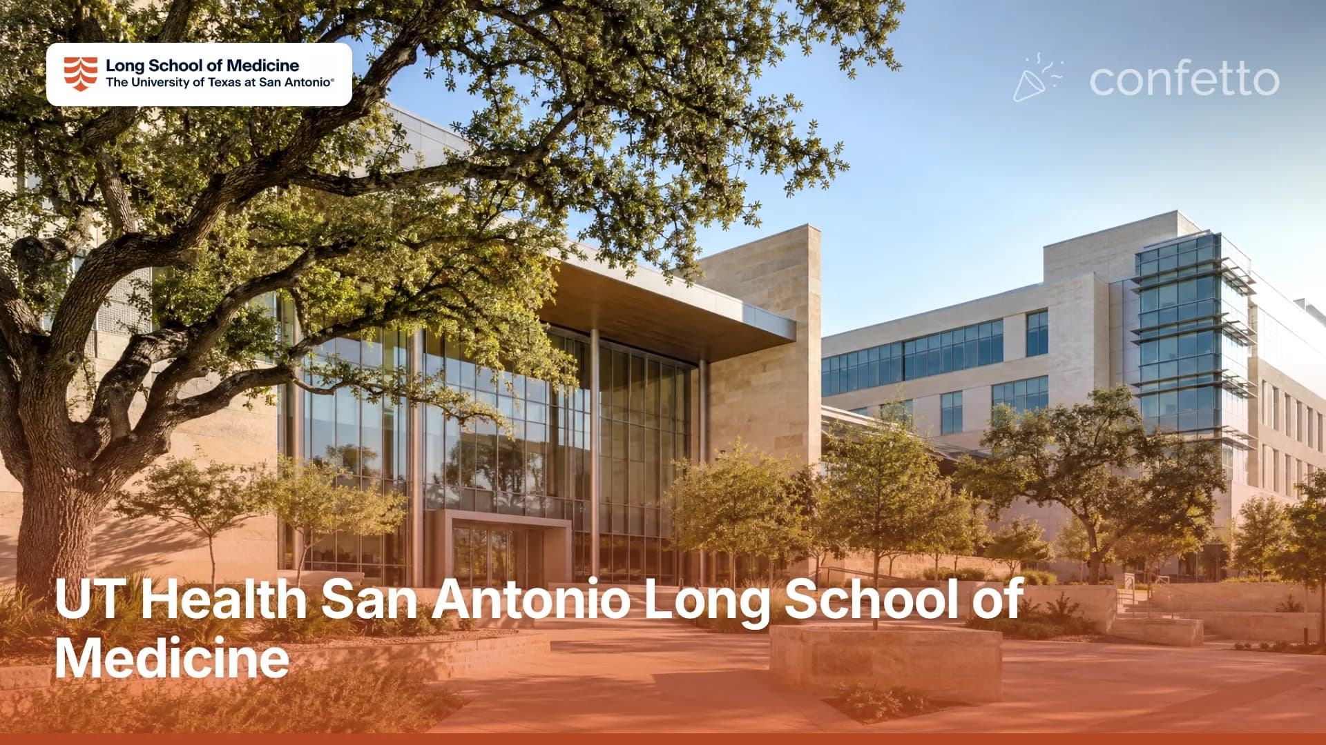 Illustration of a medical school campus, UT Health San Antonio Long School of Medicine
