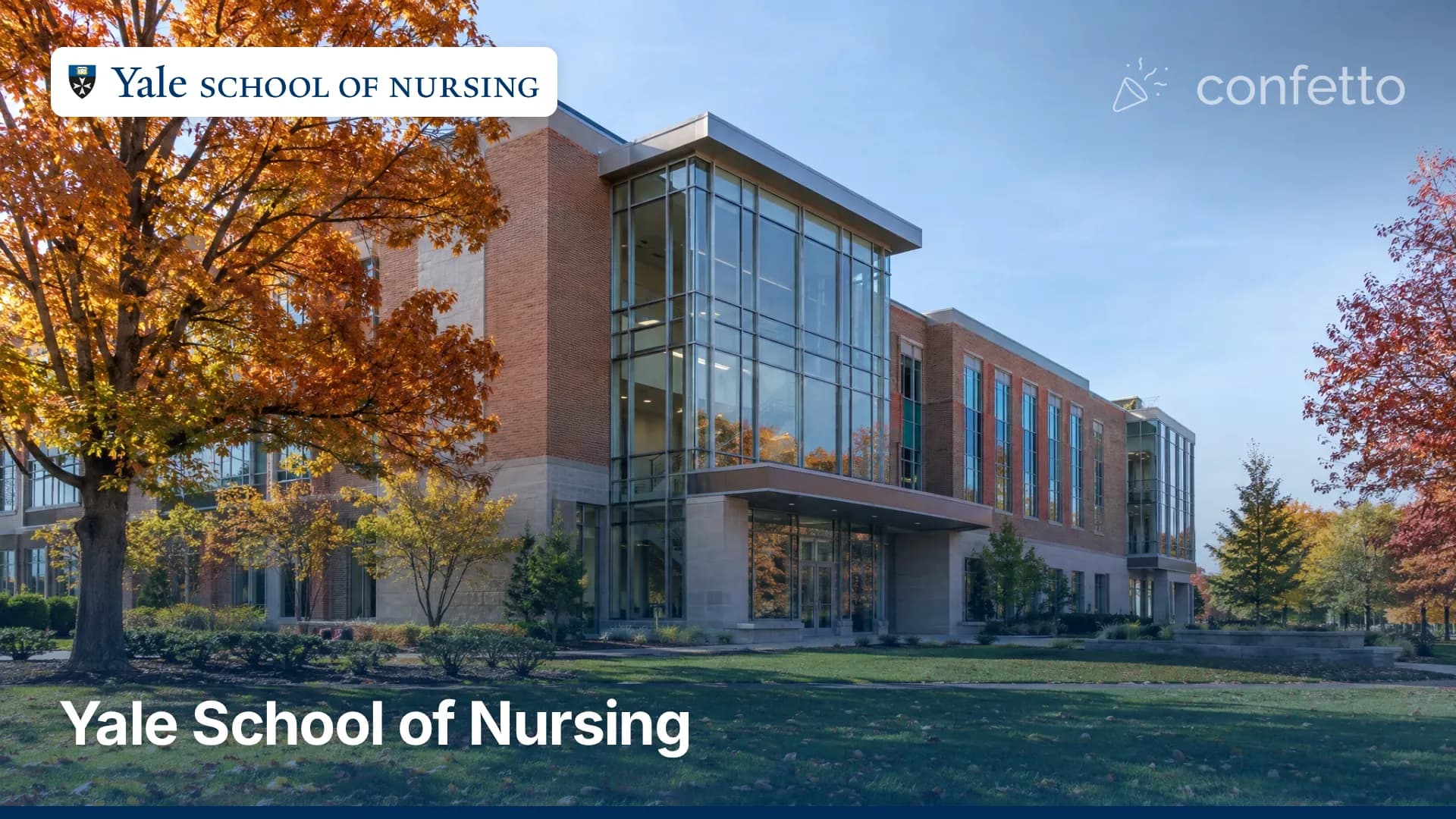 Illustration of a medical school campus, Yale School of Nursing
