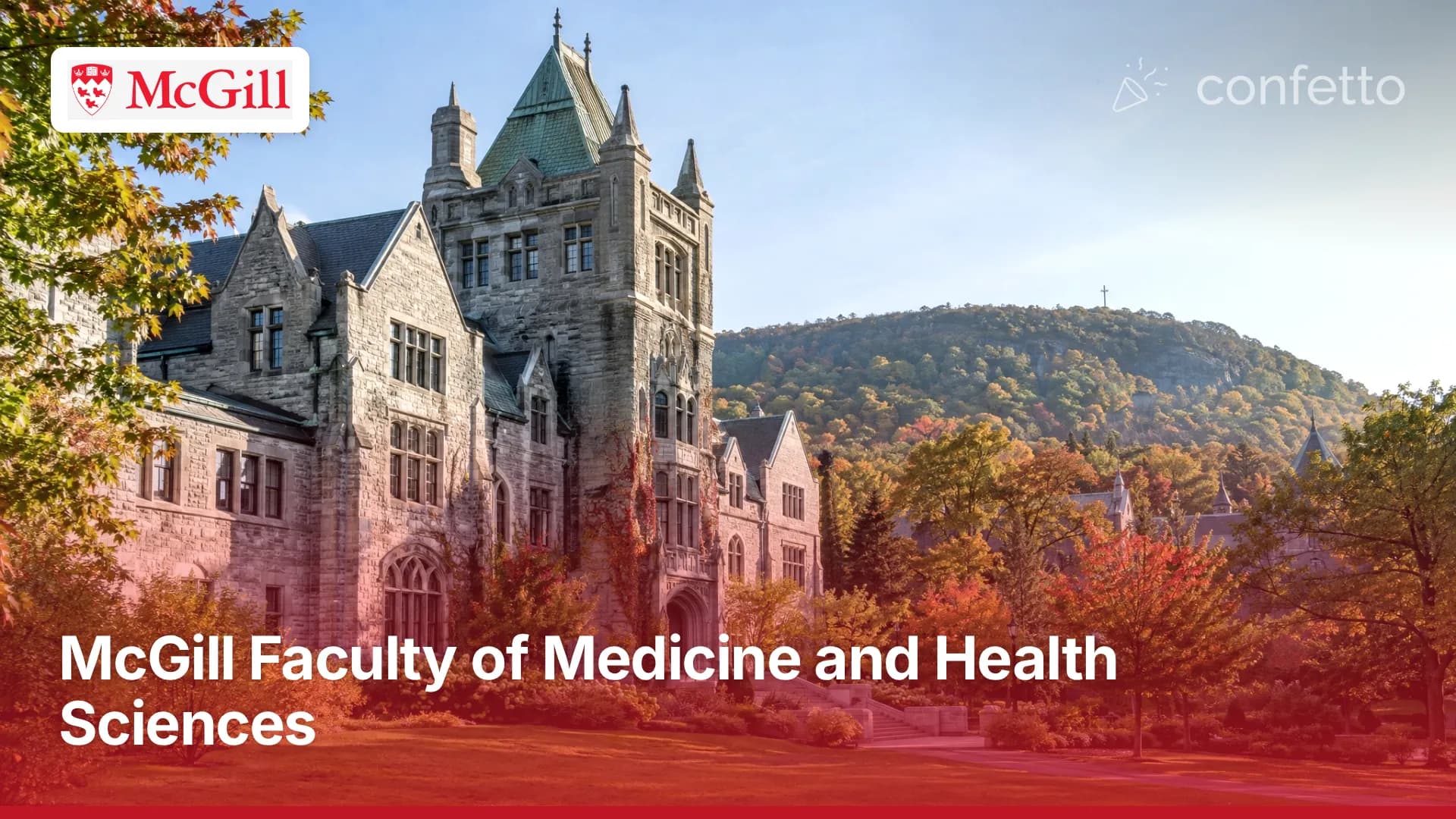 Illustration of a medical school campus, McGill Faculty of Medicine and Health Sciences