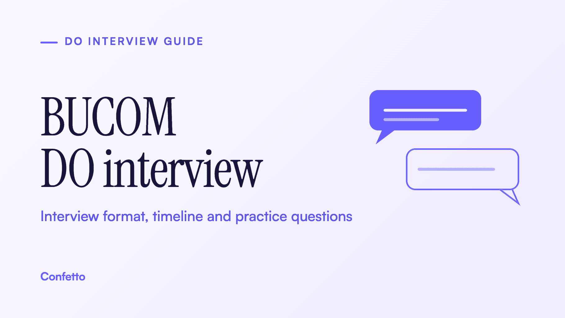 BUCOM DO interview guide title card: format, timeline and practice questions