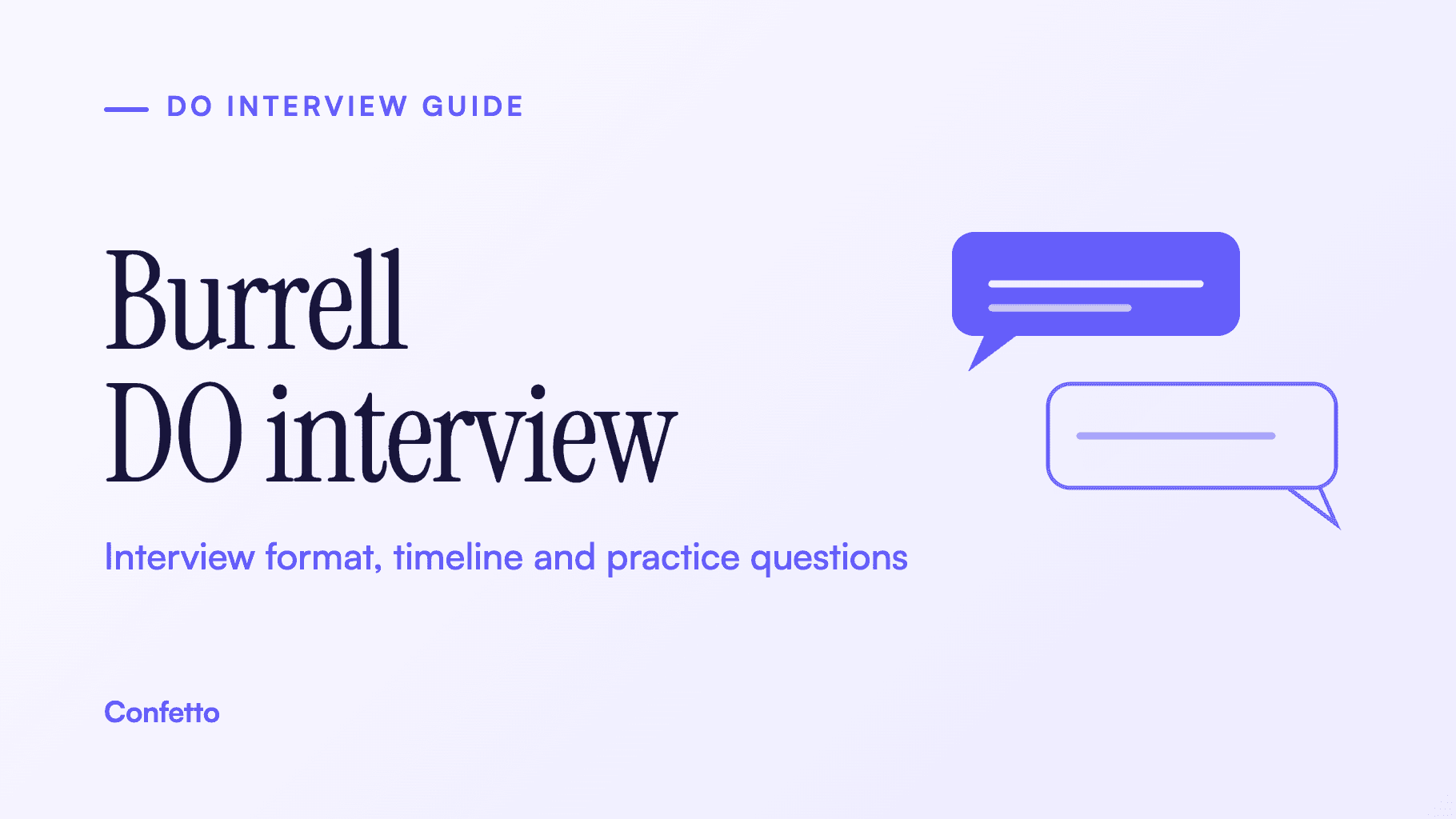Burrell DO interview guide title card: format, timeline and practice questions