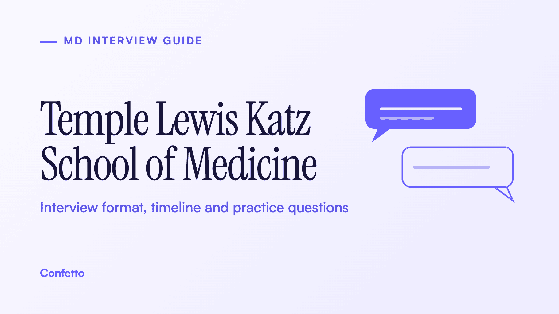 Lewis Katz School of Medicine at Temple University interview guide: format, timeline and practice questions
